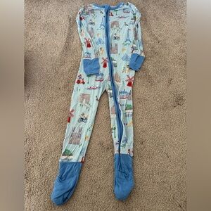Little Sleepies Blue and Red Kids Pajamas Footies